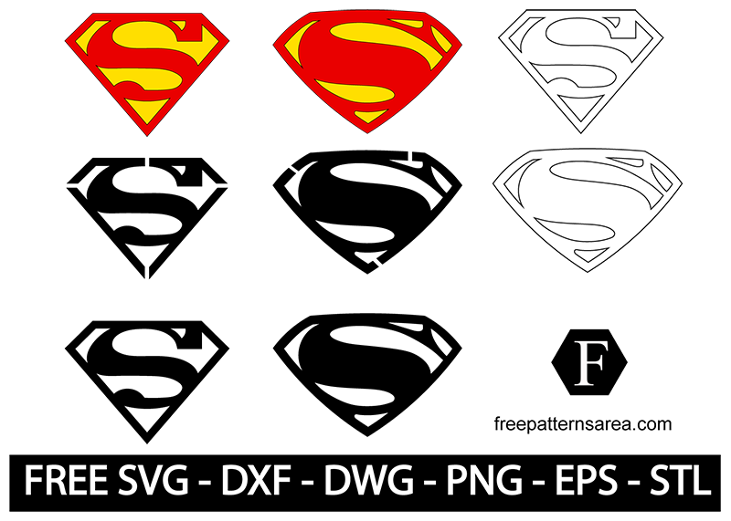Superman Symbol Logo Vectors Stencil Design