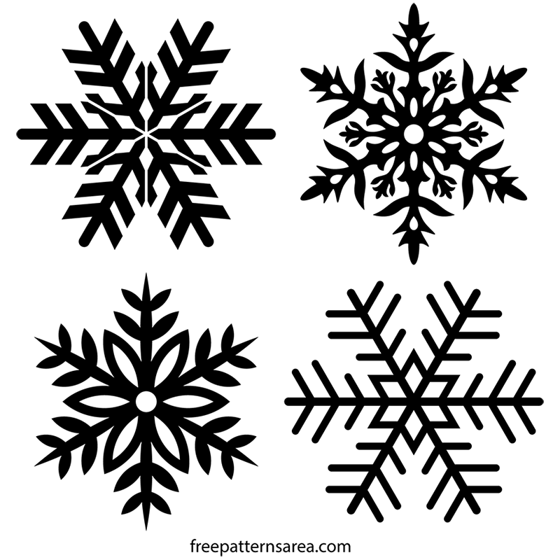 Download Free Snowflake Stencil Vector | FreePatternsArea