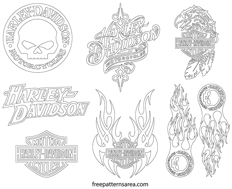 Harley Davidson Symbol Vector Designs FreePatternsArea