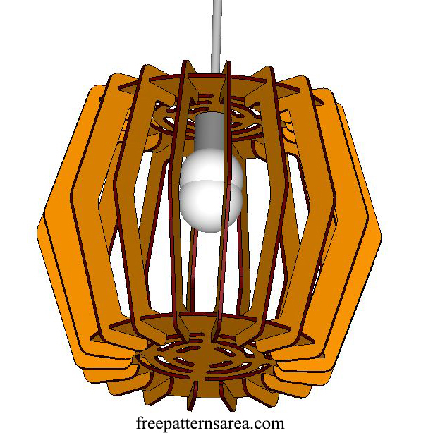 Free Laser Cut Pendant Ceiling Lamp Template Files