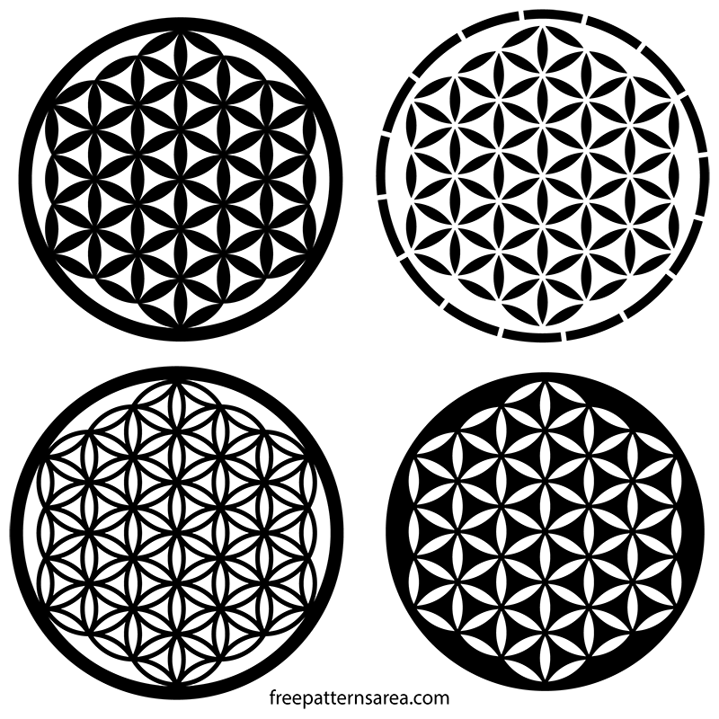 Download Sacred Geometry Flower of Life Free Pattern | FreePatternsArea