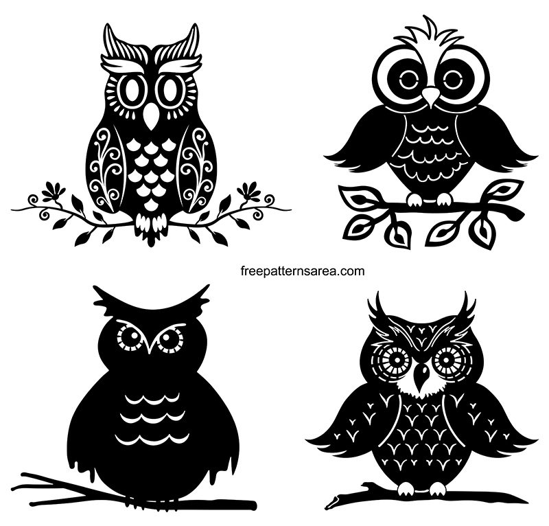 owl stencil printable painting