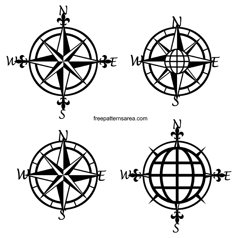 old compass rose sketch