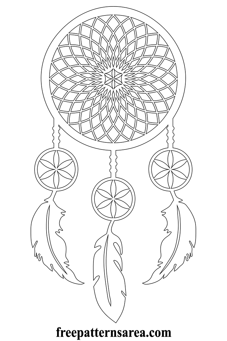 Meaning of Dream Catcher and Printable Vector Pattern