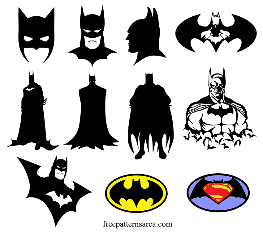 Batman face, mask and logo svg vector. Free Batman svg cutting design file.