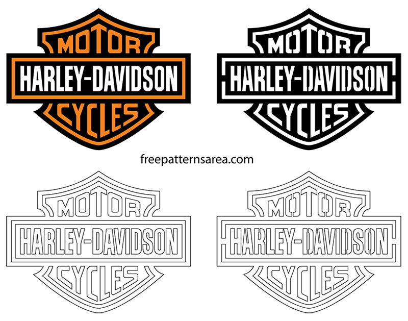 Download Harley Davidson Logo Stencil Vector Freepatternsarea