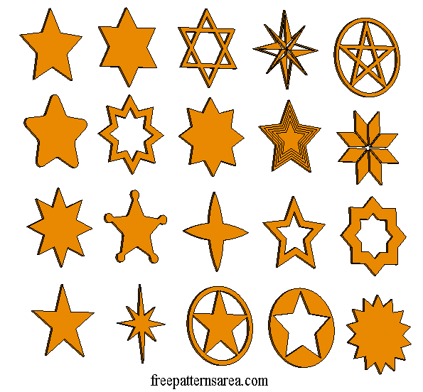 star shape template to cut out