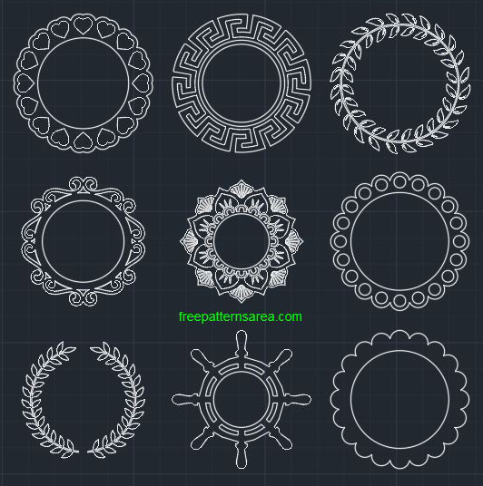Free SVG Monogram Frame-Border Designs for Craft Projects