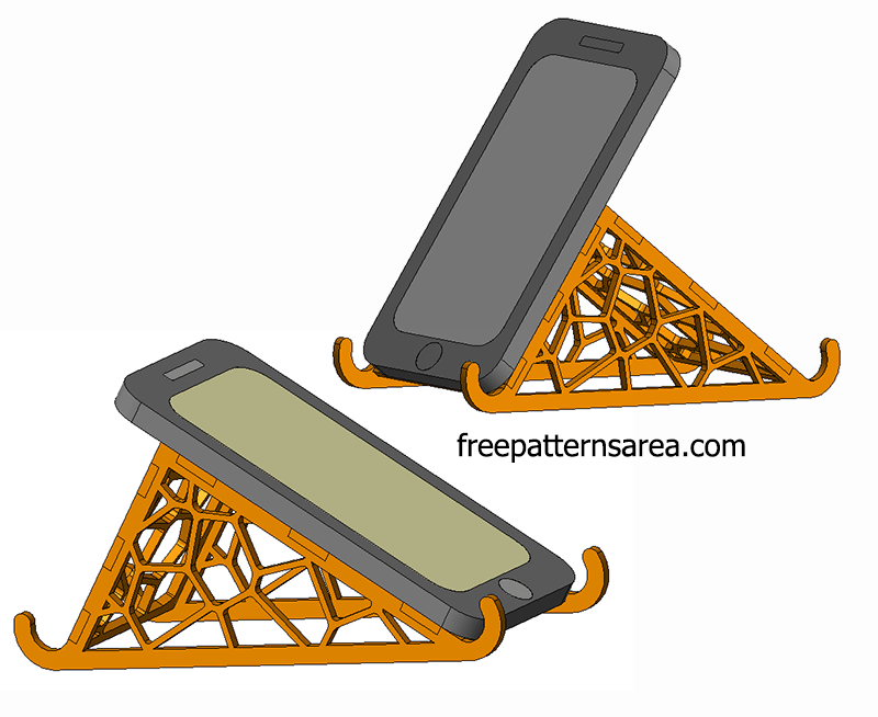 Laser Cut DIY Wooden Cell Phone Stand Plan - FreePatternsArea