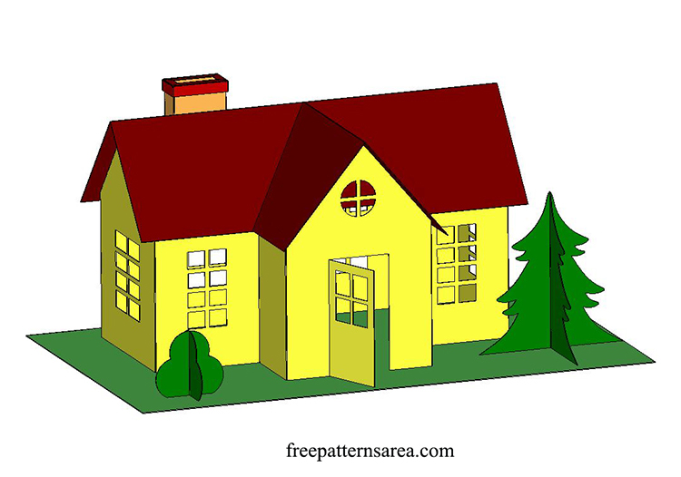 Cardboard House Model Patterns