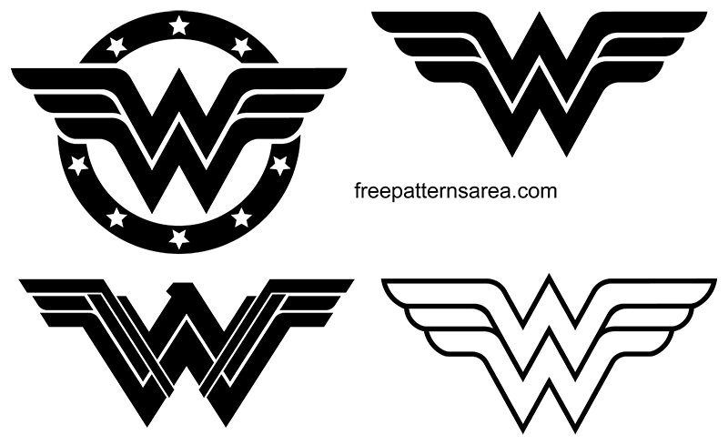 Download Wonder Woman Logo Symbol And Silhouette Vector Freepatternsarea