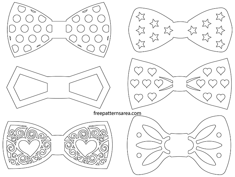 svg vectors templates of bow tie silhouette images