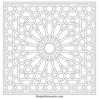coloring pages islamic patterns geometric