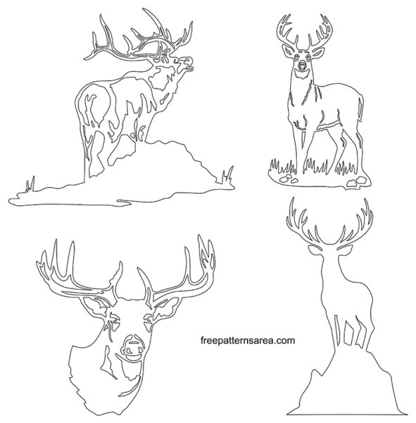 deer silhouette vector free