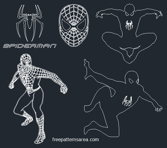 Spider Man Logo Symbol And Silhouette Vectors Freepatternsarea