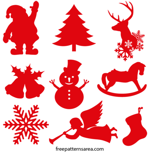 Christmas Ornament Silhouette Vector Shapes Free Download