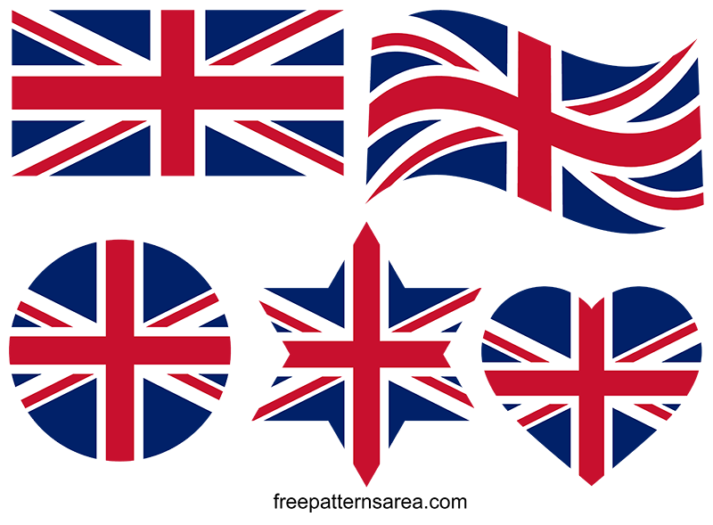United Kingdom SVG PNG Bundle Union Jack Flag British Pride Cricut