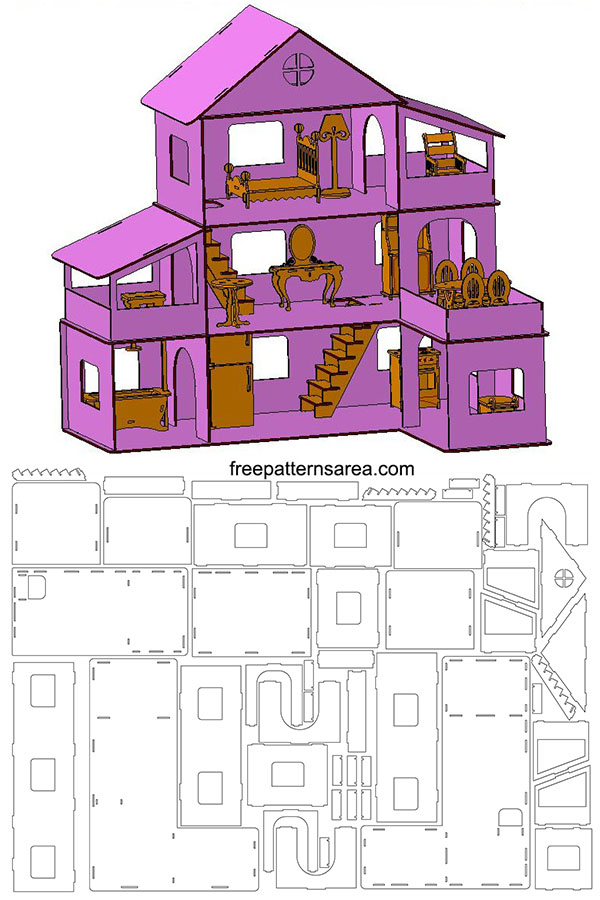 DollHouse Template for Laser Cut 