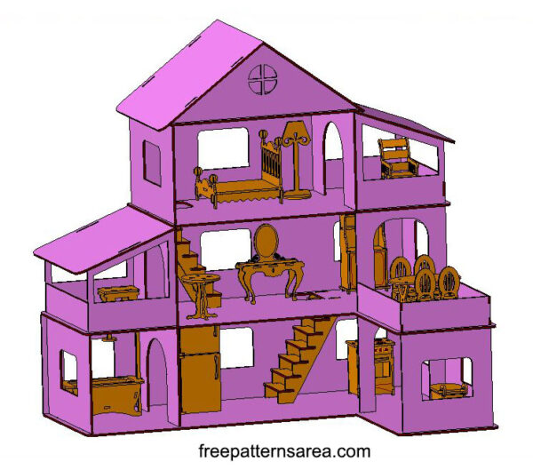 Dollhouse Vector Art PNG Images
