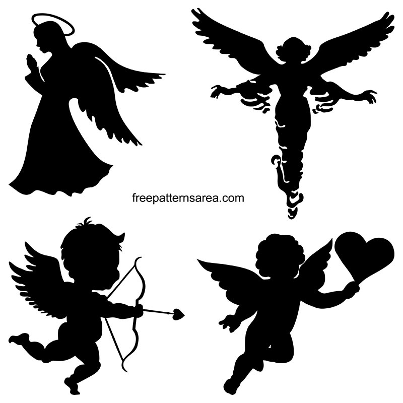 Download Free Love-Heart Shapes Silhouette Vector Designs