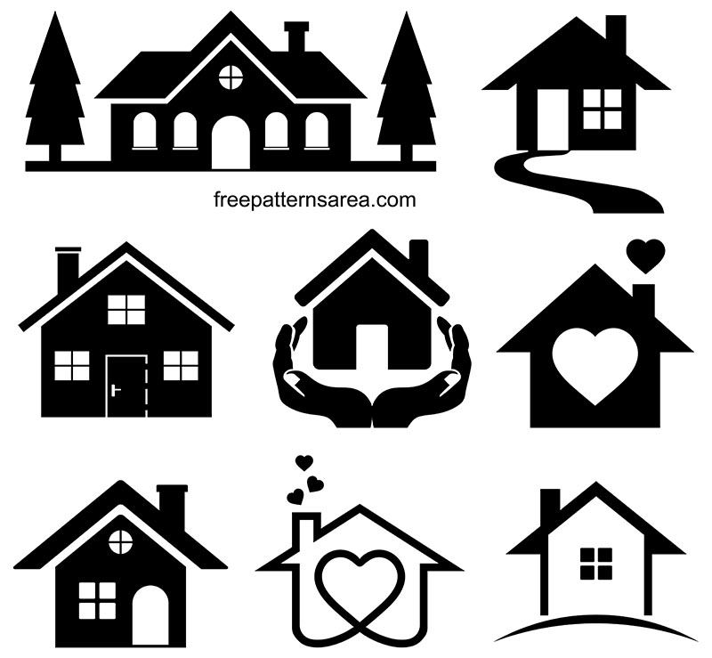 Download House Silhouette Clipart Vector Illustrations ...