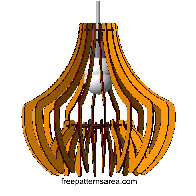 20 Wooden Lamp Design Digital File for Laser Cut and CNC 