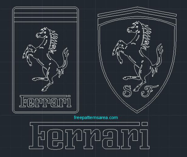Ferrari Logo Symbol Vector and Font Clipart | FreePatternsArea