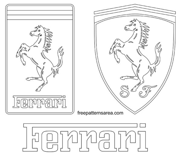 ferrari logo vector free download