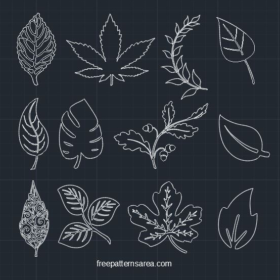 Explore our leaves silhouette vector collection, featuring black and white leaf shapes in PNG and DXF formats. Perfect for enhancing your creative projects!