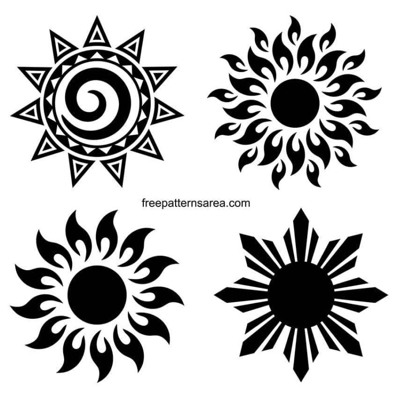 Download Clipart Sun Silhouette Vector Art Design Files | FreePatternsArea