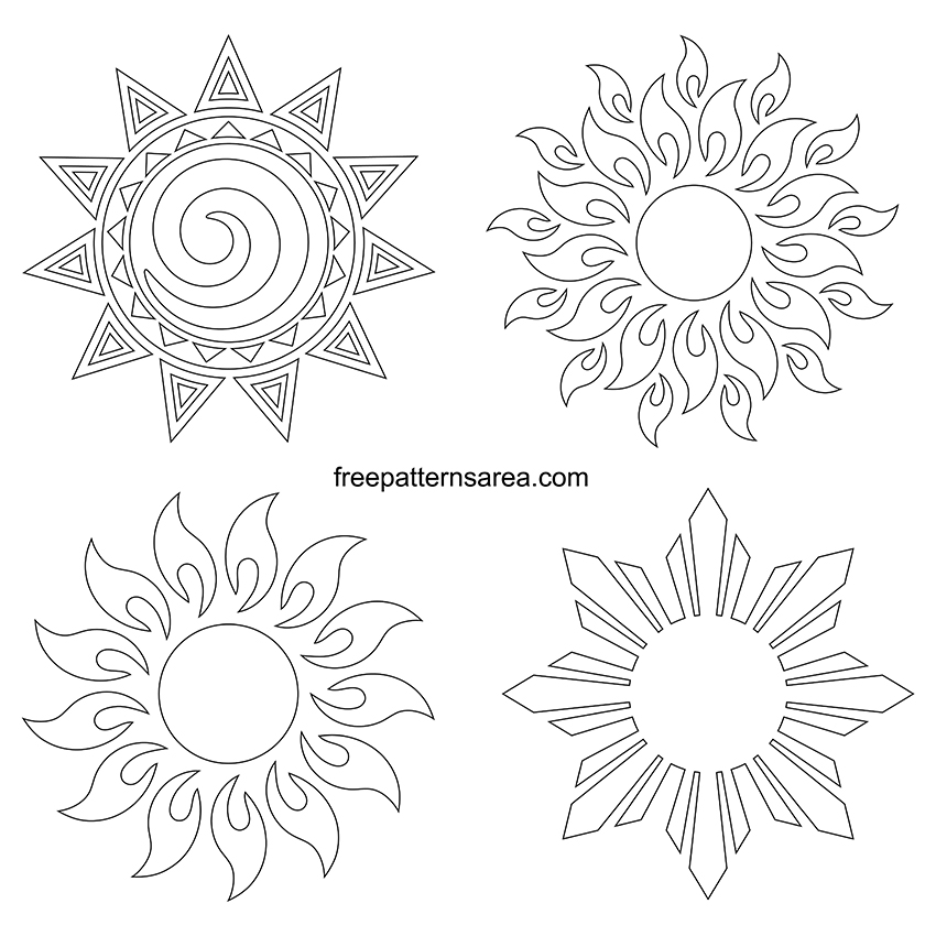 Clipart Sun Silhouette Vector Art Design Files | FreePatternsArea
