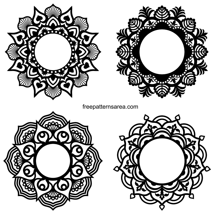 black and white circle designs