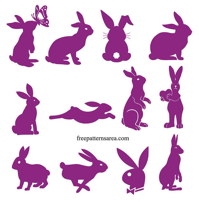 Download Bunny Rabbit Free Silhouette Clip Art Vector Freepatternsarea