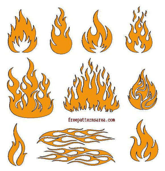 orange fire flames