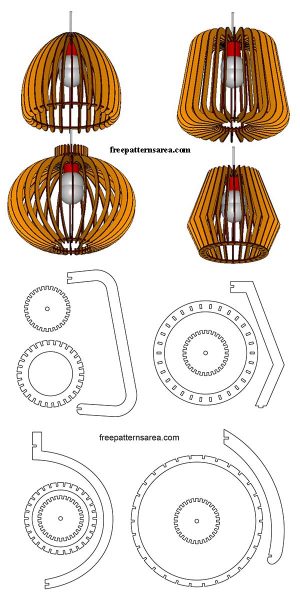 Wood Spiral Lamp laser Cut SVG Digital File and Instructions 