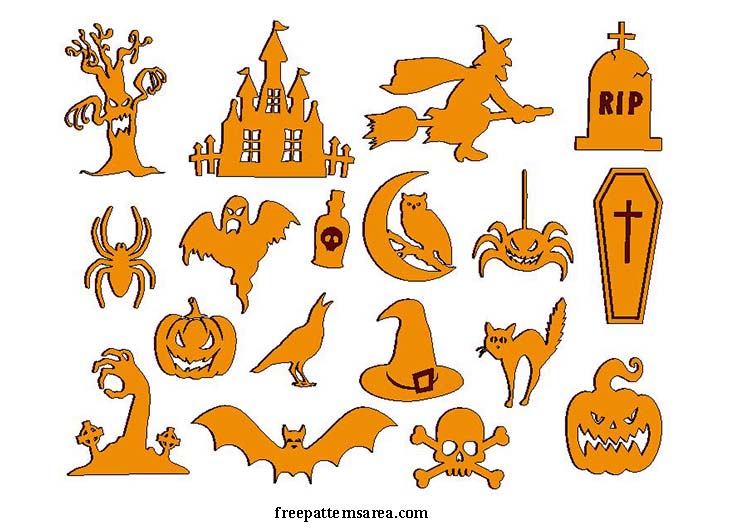 Discover 18 Halloween silhouette designs, perfect for laser cut-outs and intricate projects, enhancing your spooky festivities.