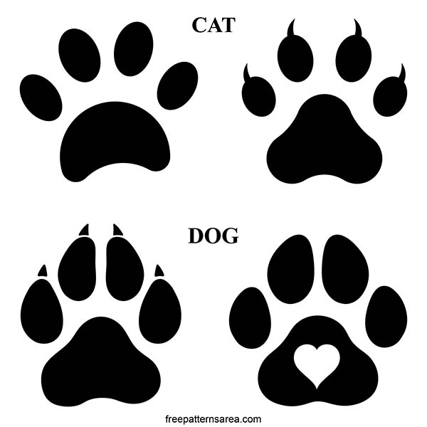 Explore our paw print silhouette vector in PNG, DXF, and CDR. A black and white, transparent graphic for your projects. Free download!