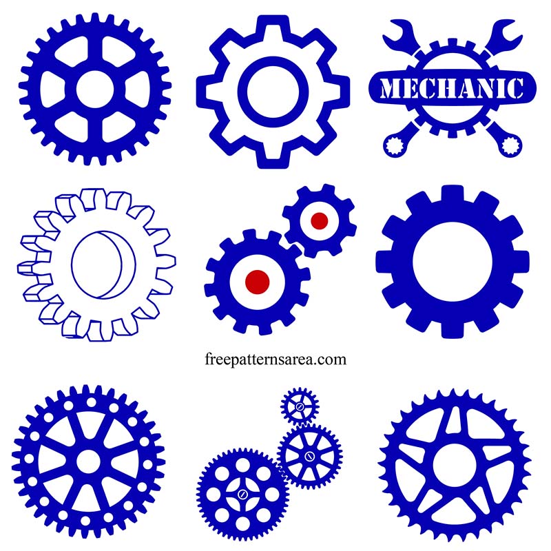 This free gear-cog wheel SVG cut file is perfect for your next Cricut project.