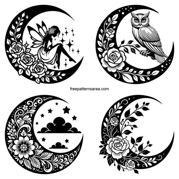 Crescent Moon PNG - Black Crescent Moon – Free Download