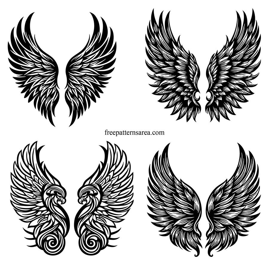 Angel Wings Sketch Vector Art, Icons, and Graphics for Free Download