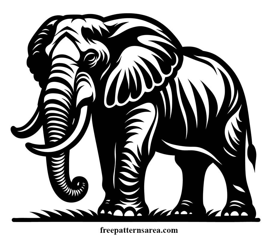 Free Download: Artistic Black & White Elephant Vector Designs ...